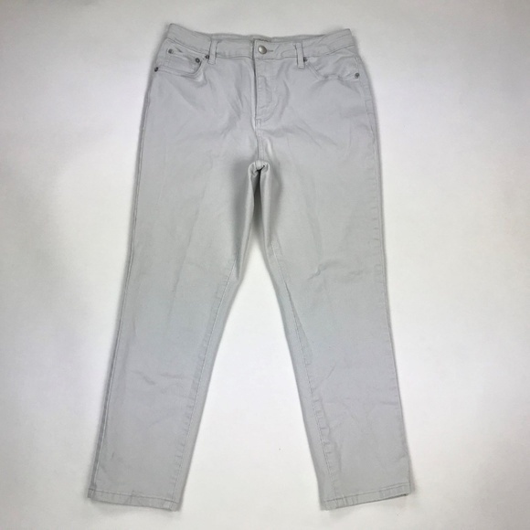 LOGO Lori‎ Goldstein Fly Front 5 Pocket Crop Jeans - Picture 2 of 7